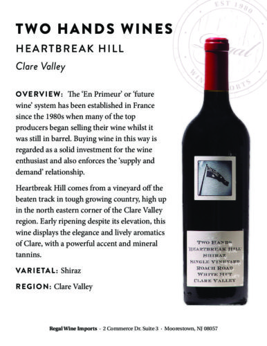 Two Hands Heartbreak Hill Regal Wine Imports